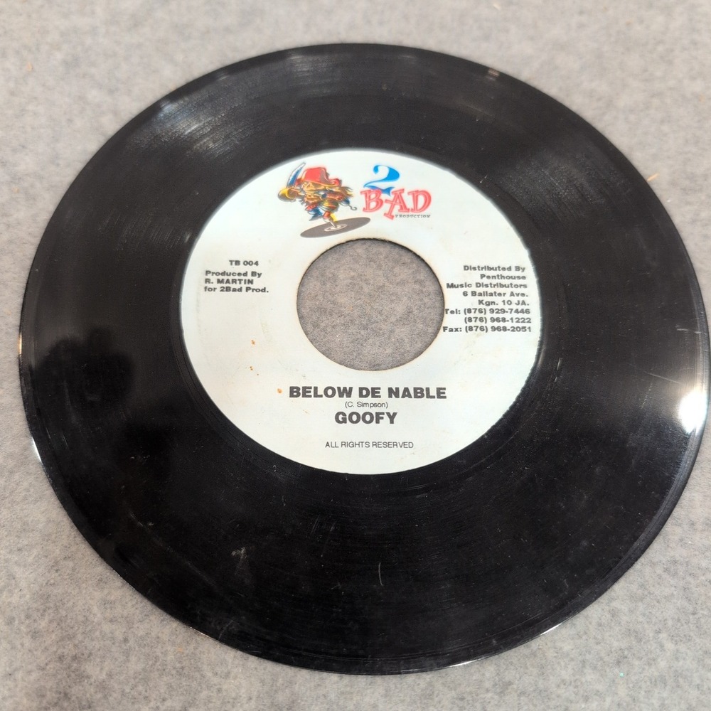 Goofy Below De Nable Faith Version 2Bad Production 45 RPM Vinyl TB 004 TB 005 - Picture 3 of 3